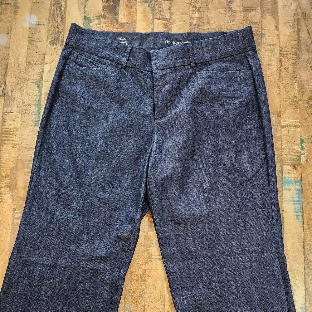 Dockers Weekend Denim Chinos - Size 14P M - 72% Cotton Blend